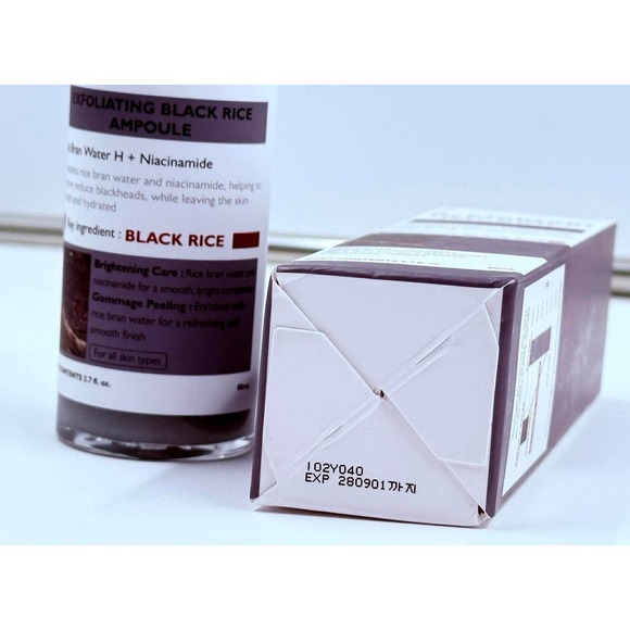 Peel Shot Glow Black Rice Peeling Ampoule 80Ml, Dead Skin Gentle Exfoliating Amp - Picture 3 of 7